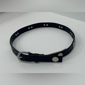 Michael Michael Kors Black Belt with Silver Buckle, Size XS